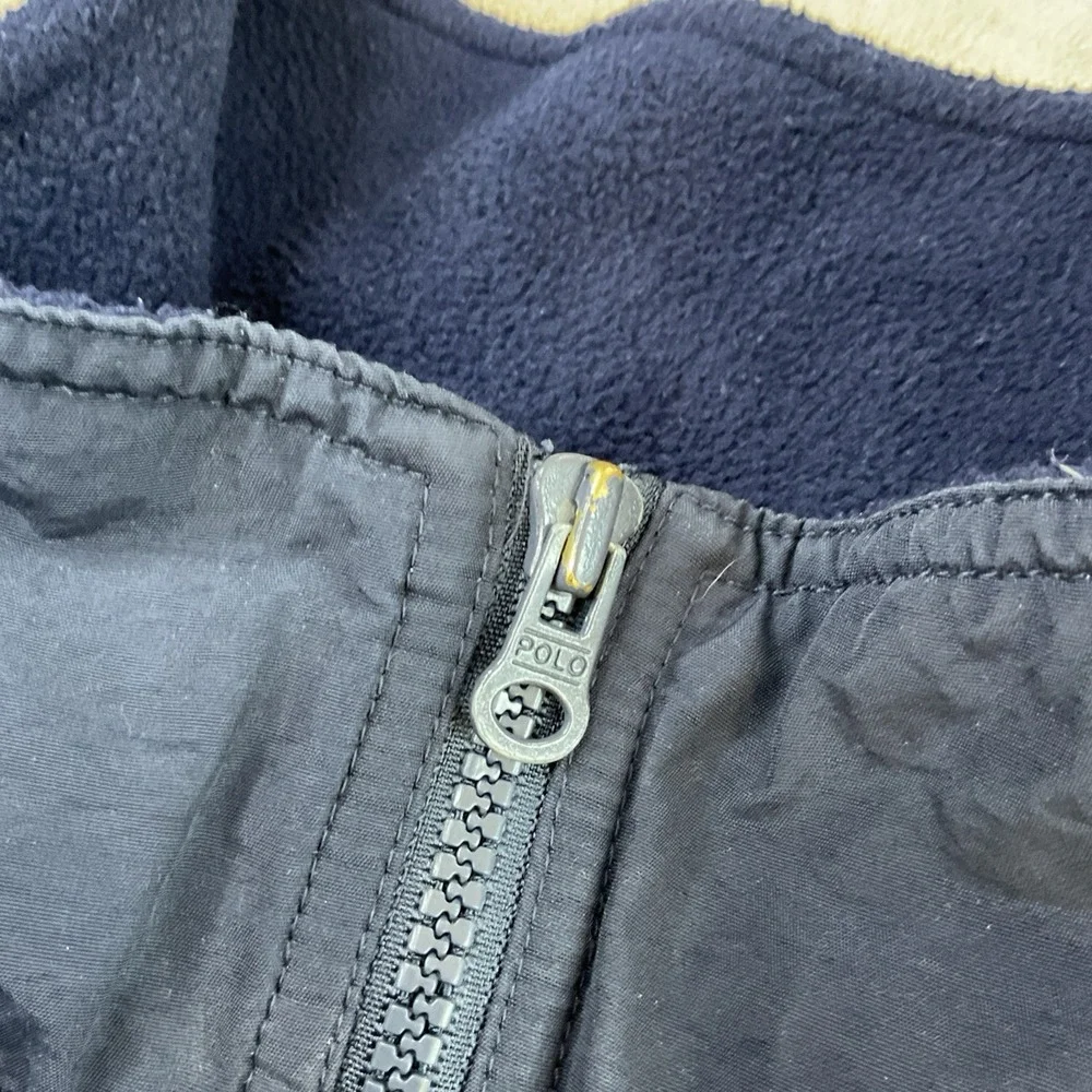 Vintage Polo Ralph Lauren Jacket 90s Nylon Blend Fleece Lined Bomber Coat Men XL